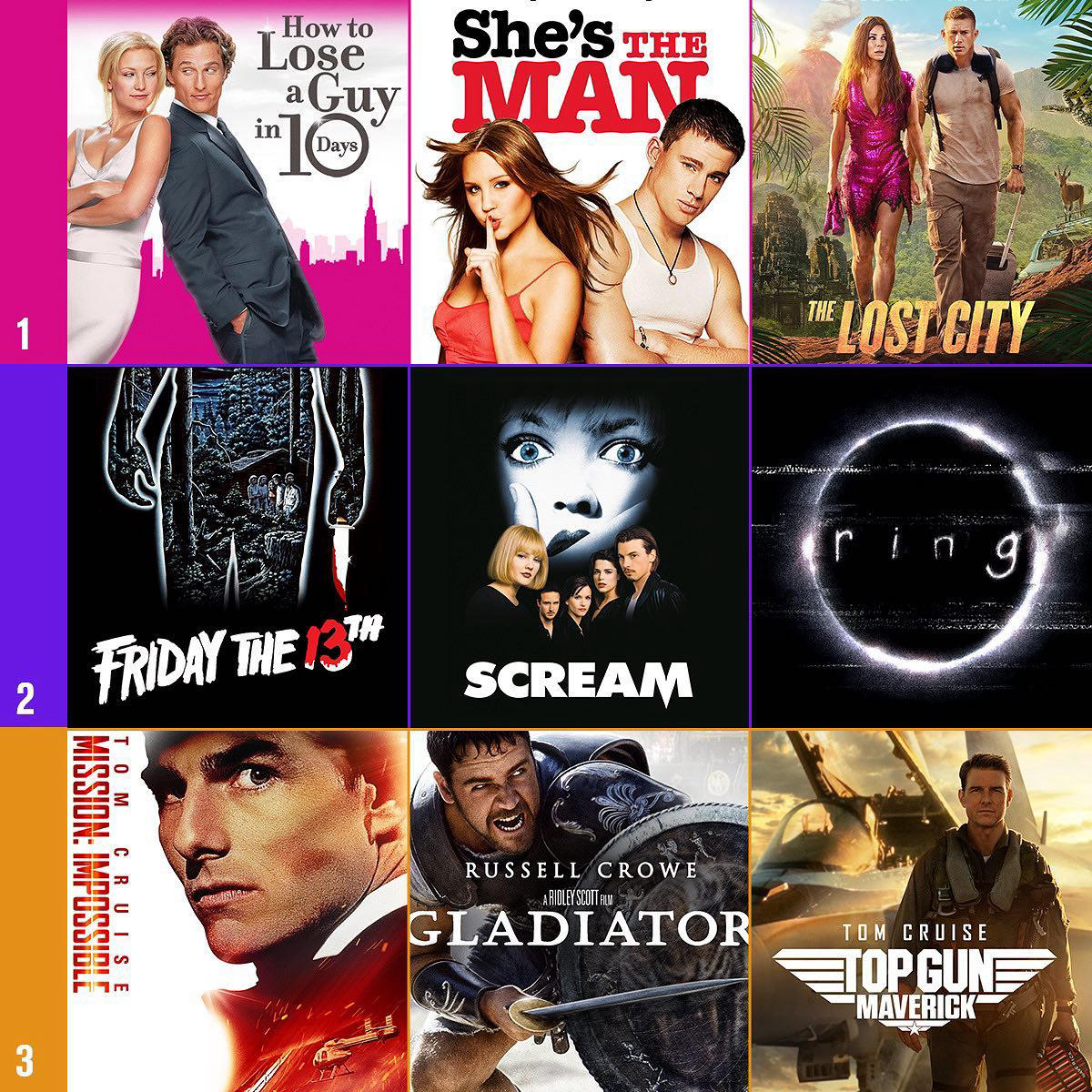 Paramount Pictures - Choose one per row for your Paramount