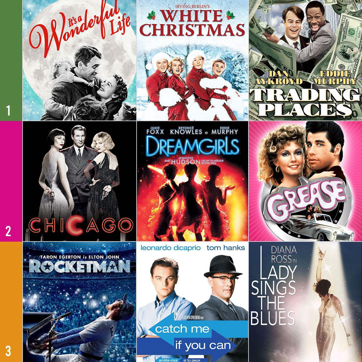 Paramount Pictures - Pick your favorite from each row for your personalized triple feature