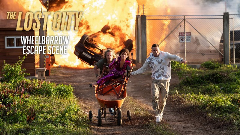 The Lost City : Wheelbarrow Escape Scene (2022 Movie) – Paramount Pictures